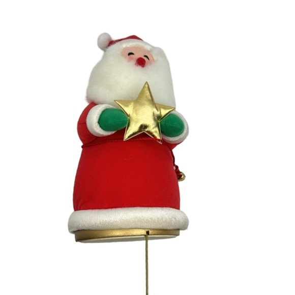 Charming 1990s‎ Plush Santa Claus Tree Topper – Perfect Holiday Nostalgia! - Picture 6 of 6